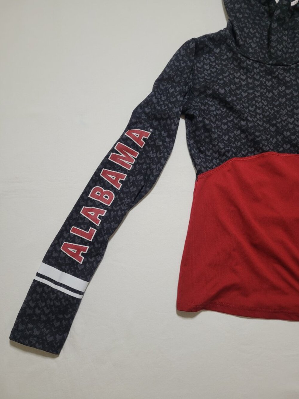Colosseum Alabama Crimson Tide Womens Mock Neck Fitted Pullover Black Crimson - Picture 9 of 12